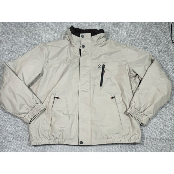 Izod Performx Jacket Mens XXL 2XL Tan Fleece Lined‎ Hooded Golf Hooded - Picture 1 of 16